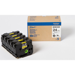 Feliratozógép szalag, Brother HGE651 24mmx8m ORIGINAL fekete/sárga Irodatechnika, kellékei Brother