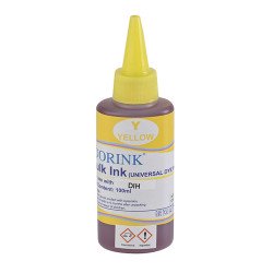 Utángyártott Ink Hp Universal dye yellow 100ml ORINK Nyomtatók, másolók, kellékeik Orink