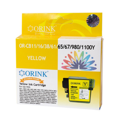 Brother CB11/LC980/LC985/LC1100XL tintapatron yellow ORINK Brother CB11/LC980/LC985/LC1100XL tintapatron yellow ORINK