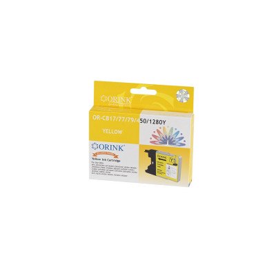 Brother LC12/LC1220/LC1240/LC1280XL tintapatron yellow ORINK Brother LC12/LC1220/LC1240/LC1280XL tintapatron yellow ORINK