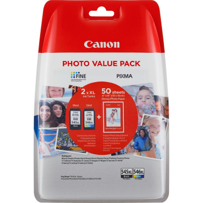 Canon PG545XL/CL546XL tintapatron + fotópapír multipack ORIGINAL Canon PG545XL/CL546XL tintapatron + fotópapír multipack ORIGINAL