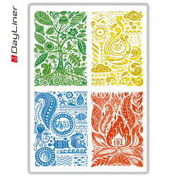 Határidőnapló Colors A5 napi fehér lapokkal Elements Dayliner 2024. Író- irodaszer, papíráru Dayliner