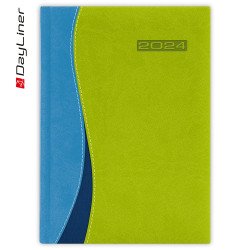 Határidőnapló Dubai A5 napi fehér lapokkal Kék-zöld Dayliner 2024. Író- irodaszer, papíráru Dayliner