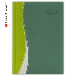 Határidőnapló Dubai A5 napi fehér lapokkal Zöld-zöld Dayliner 2024. Író- irodaszer, papíráru Dayliner
