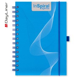 Határidőnapló InSpiral A5 havi + bullet fehér lapokkal Kék-kék Dayliner 2024. Író- irodaszer, papíráru Dayliner