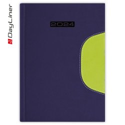 Határidőnapló Memphis A5 napi fehér lapokkal Kék-zöld Dayliner 2024. Író- irodaszer, papíráru Dayliner