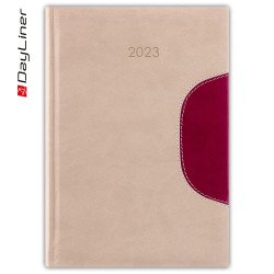 Határidőnapló Memphis B5 heti fehér lapokkal Bézs-padlizsán Dayliner 2024. Író- irodaszer, papíráru Dayliner