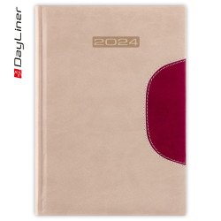 Határidőnapló Memphis B5 heti fehér lapokkal Bézs-padlizsán Dayliner 2024. Író- irodaszer, papíráru Dayliner