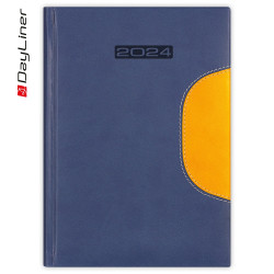 Határidőnapló Memphis B5 heti fehér lapokkal Kék-sárga Dayliner 2024. Író- irodaszer, papíráru Dayliner