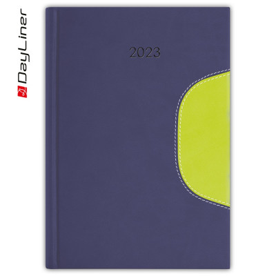Határidőnapló Memphis B5 heti fehér lapokkal Kék-zöld Dayliner 2024.