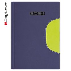 Határidőnapló Memphis B5 heti fehér lapokkal Kék-zöld Dayliner 2024. Író- irodaszer, papíráru Dayliner