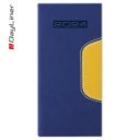 Zsebnaptár fehér lapokkal fekvő Memphis Kék-sárga Dayliner 2024.