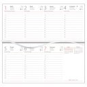 Zsebnaptár fehér lapokkal fekvő Memphis Kék-sárga Dayliner 2024.