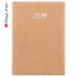 Határidőnapló Rebel A5 napi krémszínű lapokkal Bézs Dayliner 2024. Író- irodaszer, papíráru Dayliner