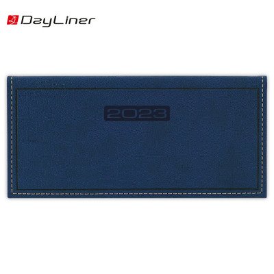 Zsebnaptár krémszínű lapokkal fekvő Sherwood Kék Dayliner 2024.