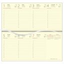 Zsebnaptár krémszínű lapokkal fekvő Sherwood Kék Dayliner 2024.