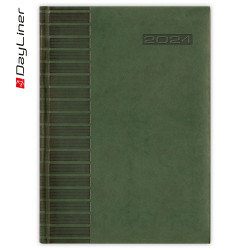 Határidőnapló Tucson A5 napi fehér lapokkal Zöld Dayliner 2024. Író- irodaszer, papíráru Dayliner