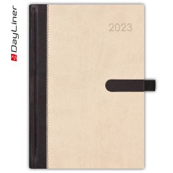 Határidőnapló Winner A5 napi fehér lapokkal Bézs Dayliner 2024. Író- irodaszer, papíráru Dayliner
