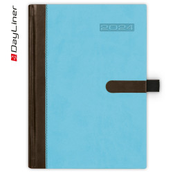 Határidőnapló Winner A5 napi fehér lapokkal Kék Dayliner 2024. Író- irodaszer, papíráru Dayliner