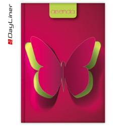 Notesz Colors A5 vonalas fehér lapokkal Butterfly Dayliner Író- irodaszer, papíráru Dayliner