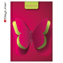 Notesz Colors A5 vonalas fehér lapokkal Butterfly Dayliner Író- irodaszer, papíráru Dayliner