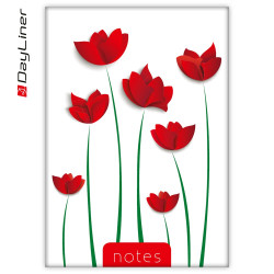 Notesz Colors A5 vonalas fehér lapokkal Flower Tulipán Dayliner Író- irodaszer, papíráru Dayliner