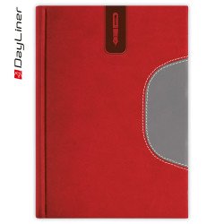Tárgyalási napló fehér lapokkal Memphis B5 napló Piros-szürke Dayliner Dátum nélküli Író- irodaszer, papíráru Dayliner