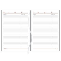 Tárgyalási napló fehér lapokkal Trinity A5 napló Fekete Dayliner Dátum nélküli Író- irodaszer, papíráru Dayliner