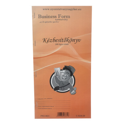 Kézbesítő könyv 100lap,os 130x297mm, C.5230-29 Kézbesítő könyv 100lap,os 130x297mm, C.5230-29