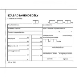 Szabadságengedély A6 50x2lapos B.18-49/V Bluering® Író- irodaszer, papíráru Bluering