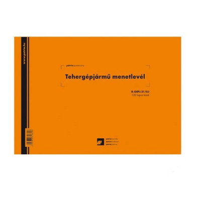 Tehergépjármű menetlevél A5, 100 lapos D.GEPJ.21/5 Bluering® Tehergépjármű menetlevél A5, 100 lapos D.GEPJ.21/5 Bluering®