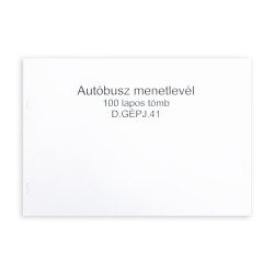 Autóbusz menetlevél A4, 100lap,os fekvő D.GEPJ.41 Író- irodaszer, papíráru Egyéb