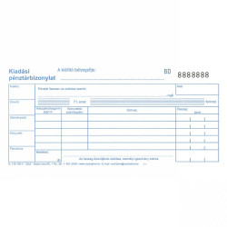Kiadási pénztárbizonylat 25x2lapos B.318-103/V Bluering® Író- irodaszer, papíráru Bluering