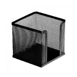 Fémhálós kockatömbtartó 10x10x8cm, Bluering® fekete Író- irodaszer, papíráru Bluering