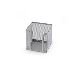 Fémhálós kockatömbtartó 10x10x8cm, Bluering® ezüst Író- irodaszer, papíráru Bluering