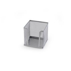Fémhálós kockatömbtartó 10x10x8cm, Bluering® ezüst Író- irodaszer, papíráru Bluering