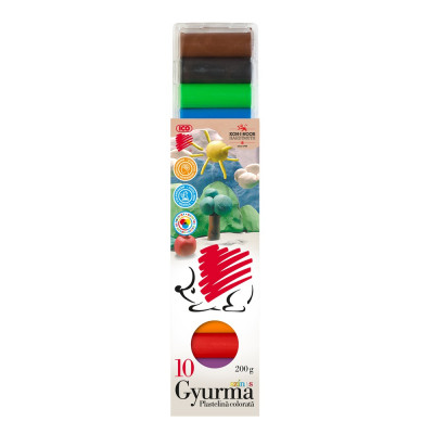 Gyurmakészlet, 200g. Süni Ico 10 klf. szín Gyurmakészlet, 200g. Süni Ico 10 klf. szín