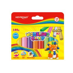 Gyurmakészlet 180 g 12 db/bliszter Keyroad vegyes színek Író- irodaszer, papíráru Keyroad