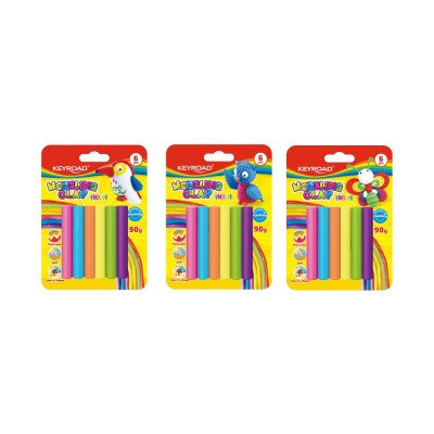 Gyurmakészlet 90 g 6 db/bliszter Keyroad Pastel pasztell színek