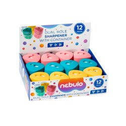 Hegyező 2 lyukú műanyag, tartályos, Nebulo Író- irodaszer, papíráru Nebulo