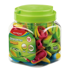 Hegyező 1 lyukú 60 db/display Keyroad Nugget vegyes színek Író- irodaszer, papíráru Keyroad