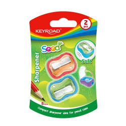 Hegyező 1 lyukú fedeles 2 db/bliszter Keyroad Seed vegyes színek Író- irodaszer, papíráru Keyroad