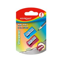 Hegyező 1 lyukú fém 2 db/bliszter Keyroad Metal Colourful vegyes színek Író- irodaszer, papíráru Keyroad