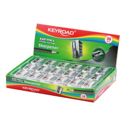 Hegyező 1 lyukú fém 36 db/display Keyroad Metal Író- irodaszer, papíráru Keyroad