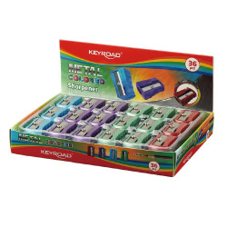 Hegyező 1 lyukú fém 36 db/display Keyroad Metal Colourful vegyes színek Író- irodaszer, papíráru Keyroad
