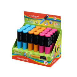 Hegyező 1 lyukú radírral 24 db/display Keyroad 2 in 1 vegyes színek Író- irodaszer, papíráru Keyroad