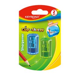 Hegyező 1 lyukú tartályos 2 db/bliszter Keyroad Cup Sharpy vegyes színek Író- irodaszer, papíráru Keyroad