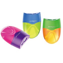 Hegyező 2 lyukú tartályos 12 db/display Keyroad Mellow vegyes színek Író- irodaszer, papíráru Keyroad