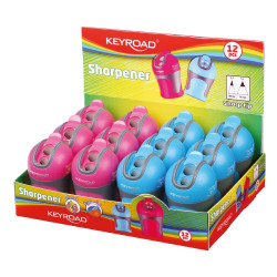 Hegyező 2 lyukú tartályos, fedeles 12 db/display Keyroad Colour Special vegyes színek Író- irodaszer, papíráru Keyroad