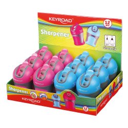 Hegyező 2 lyukú tartályos, fedeles 12 db/display Keyroad Colour Special vegyes színek Író- irodaszer, papíráru Keyroad